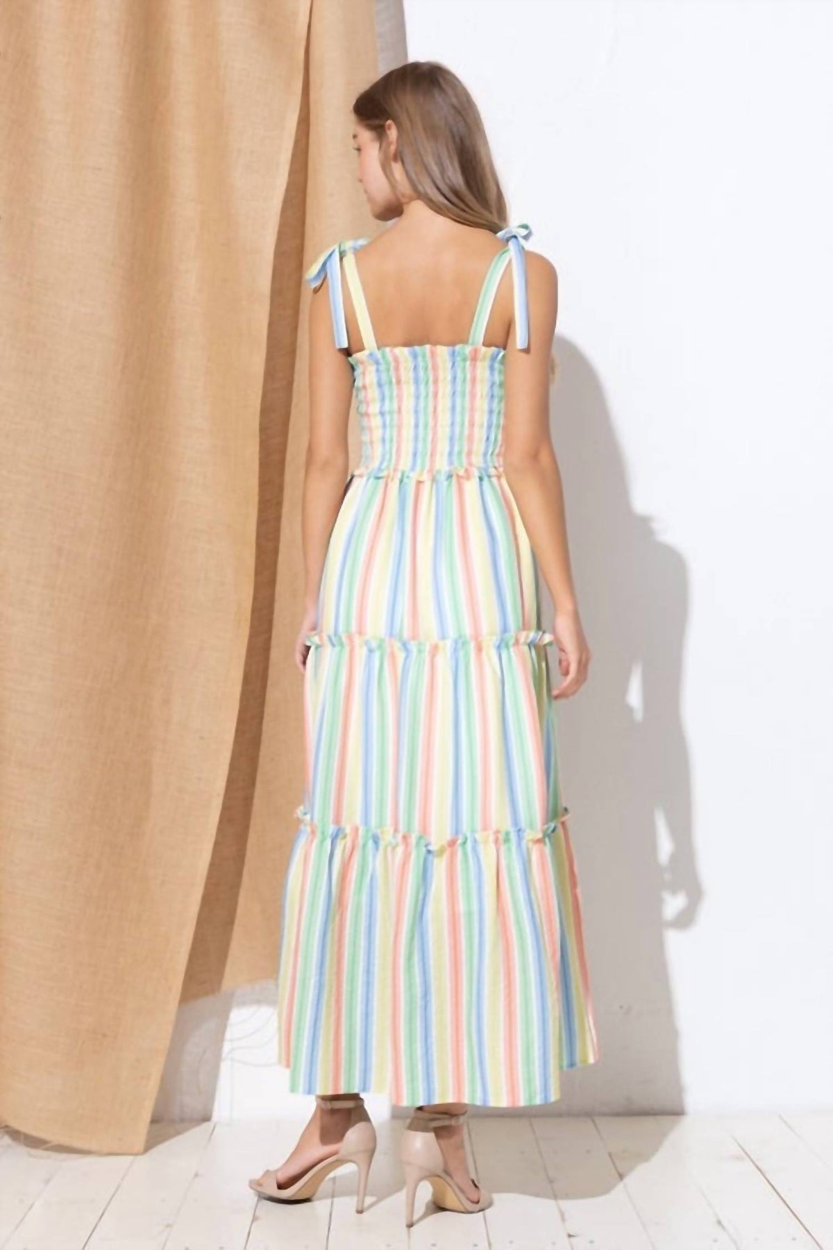 Aaron & Amber - Smocked Maxi Dress