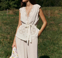 Indi & Cold - Floral Embroidery Top