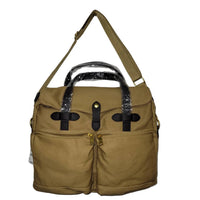 Club Room - Canvas Faux Trim Messenger Bag