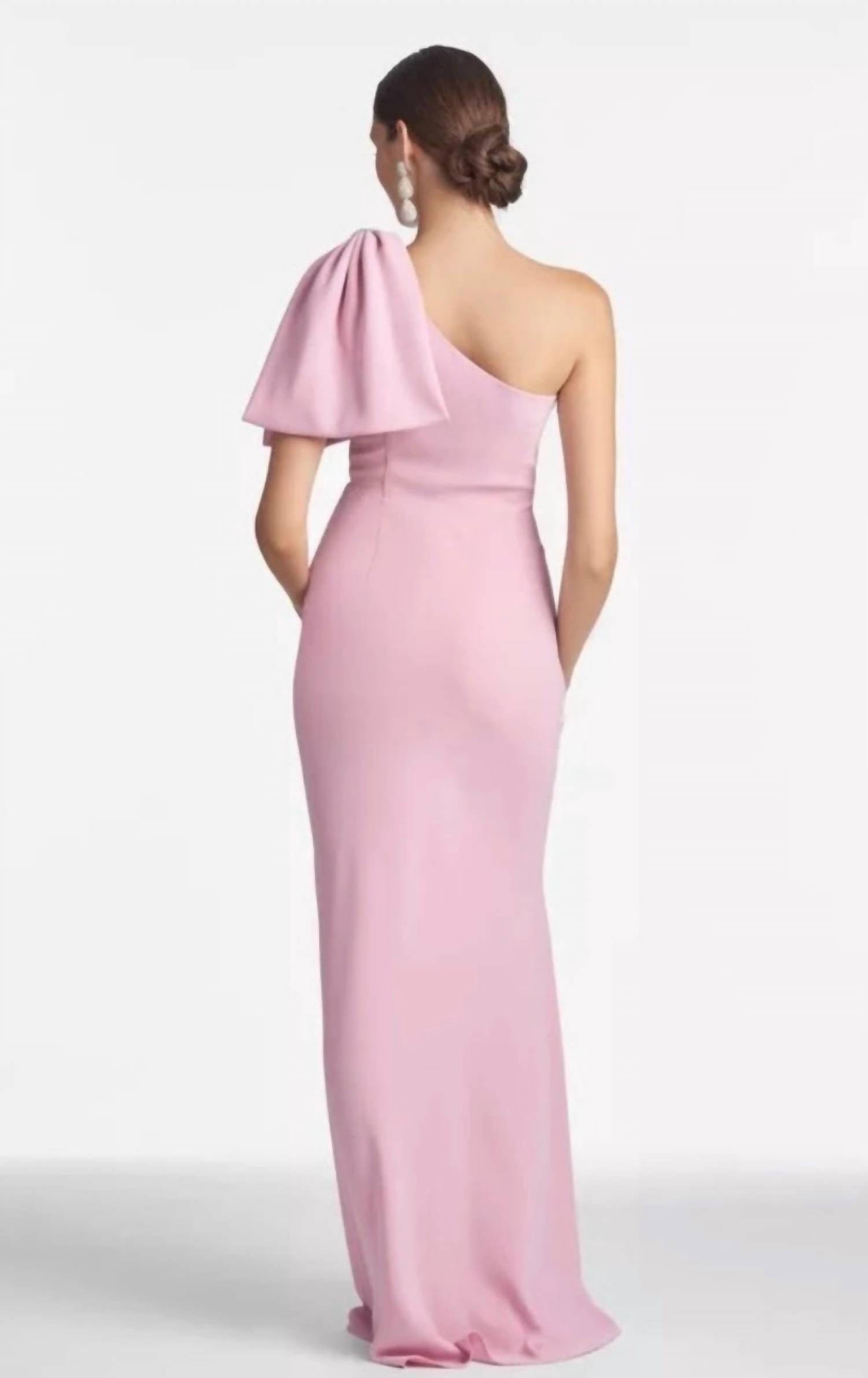 SACHIN & BABI Aubrey One-shoulder Gown in mauve - women's dress - alternate view