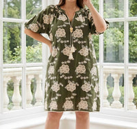 Karen Kane - Puff Sleeve Tassel Dress - Plus Size