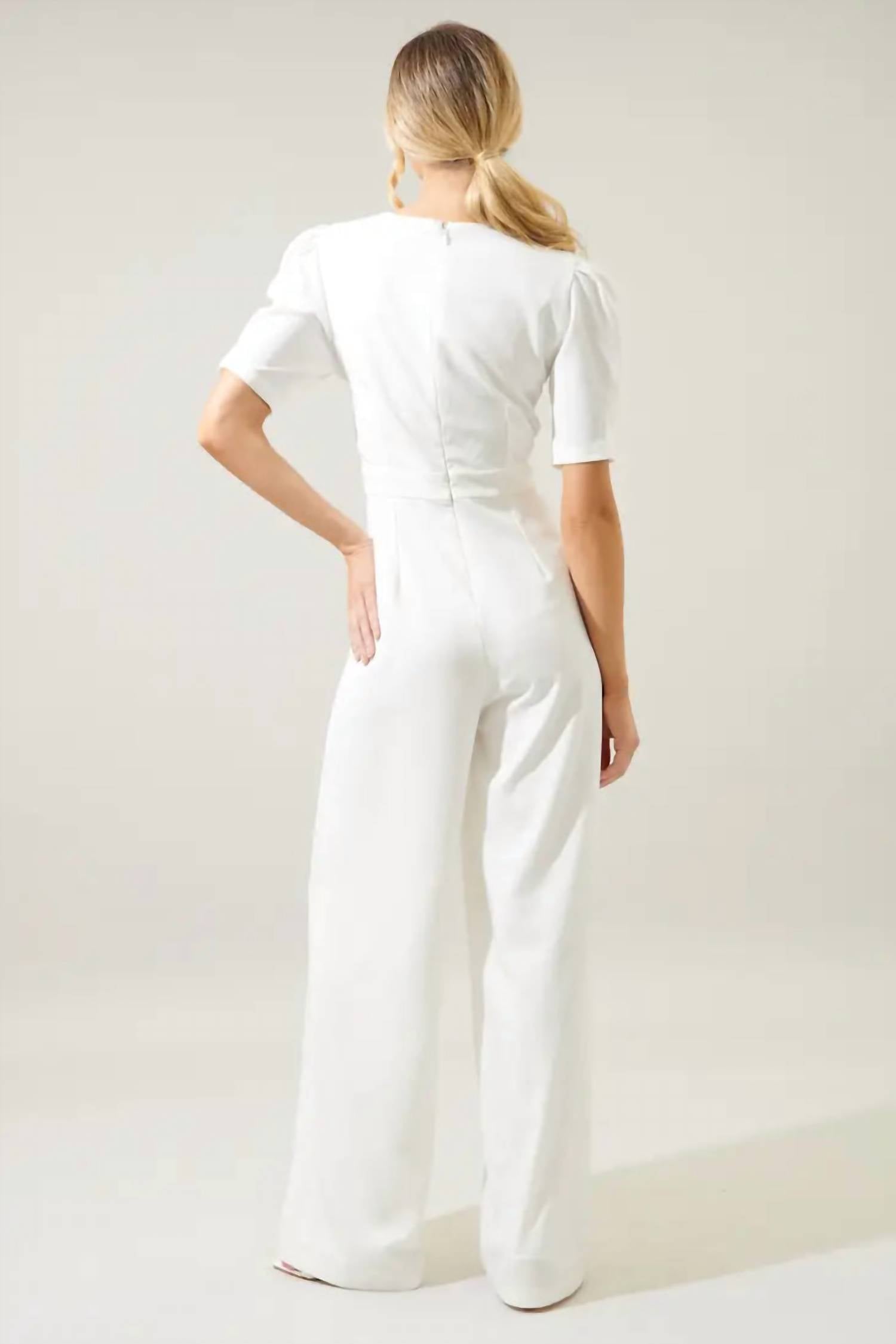 Sugarlips - Go Getter Wide Leg Surplice Jumpsuit
