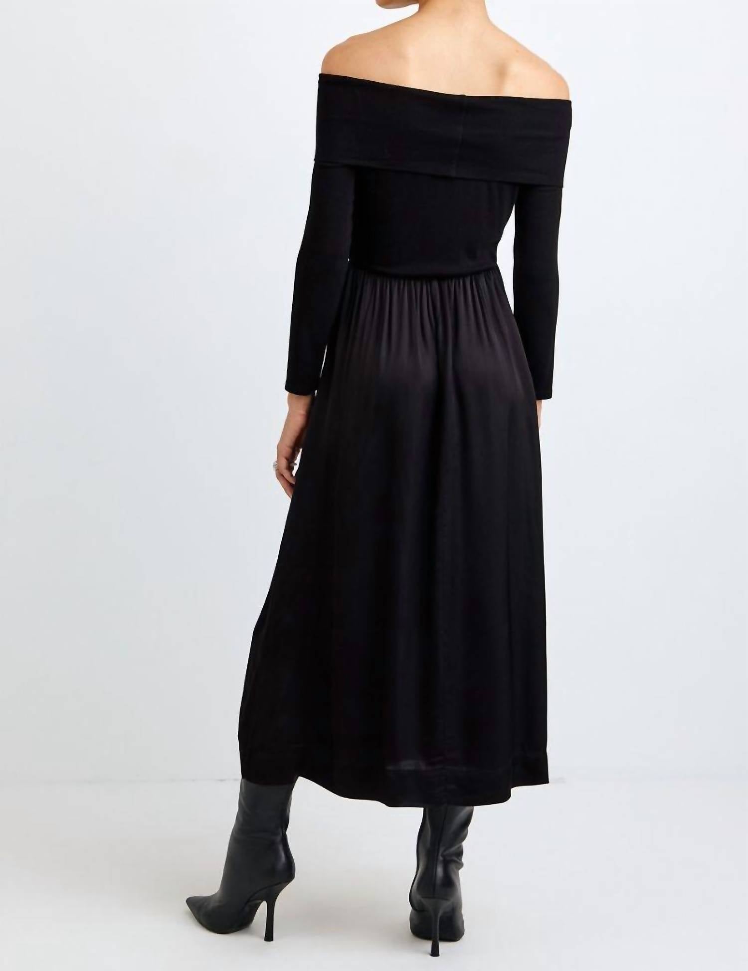 Bella Dahl - Bracelet Length Off Shoulder Midi Dress