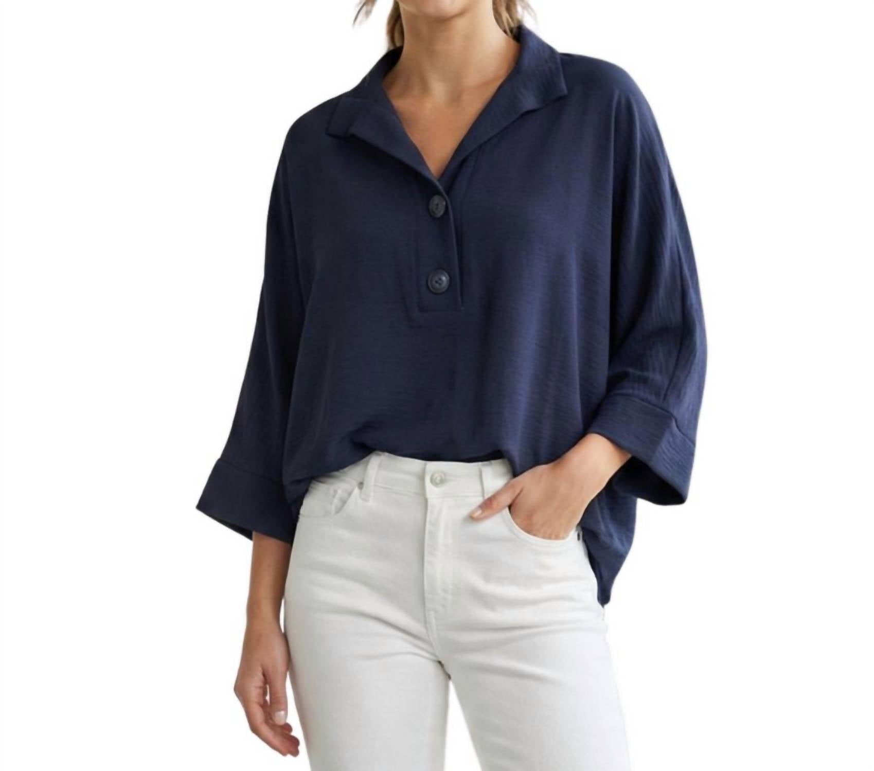 Renuar - Long Dolman Sleeves Blouse