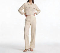 Kujten The Xenia Jacket in ecru - women's jacket - detail view