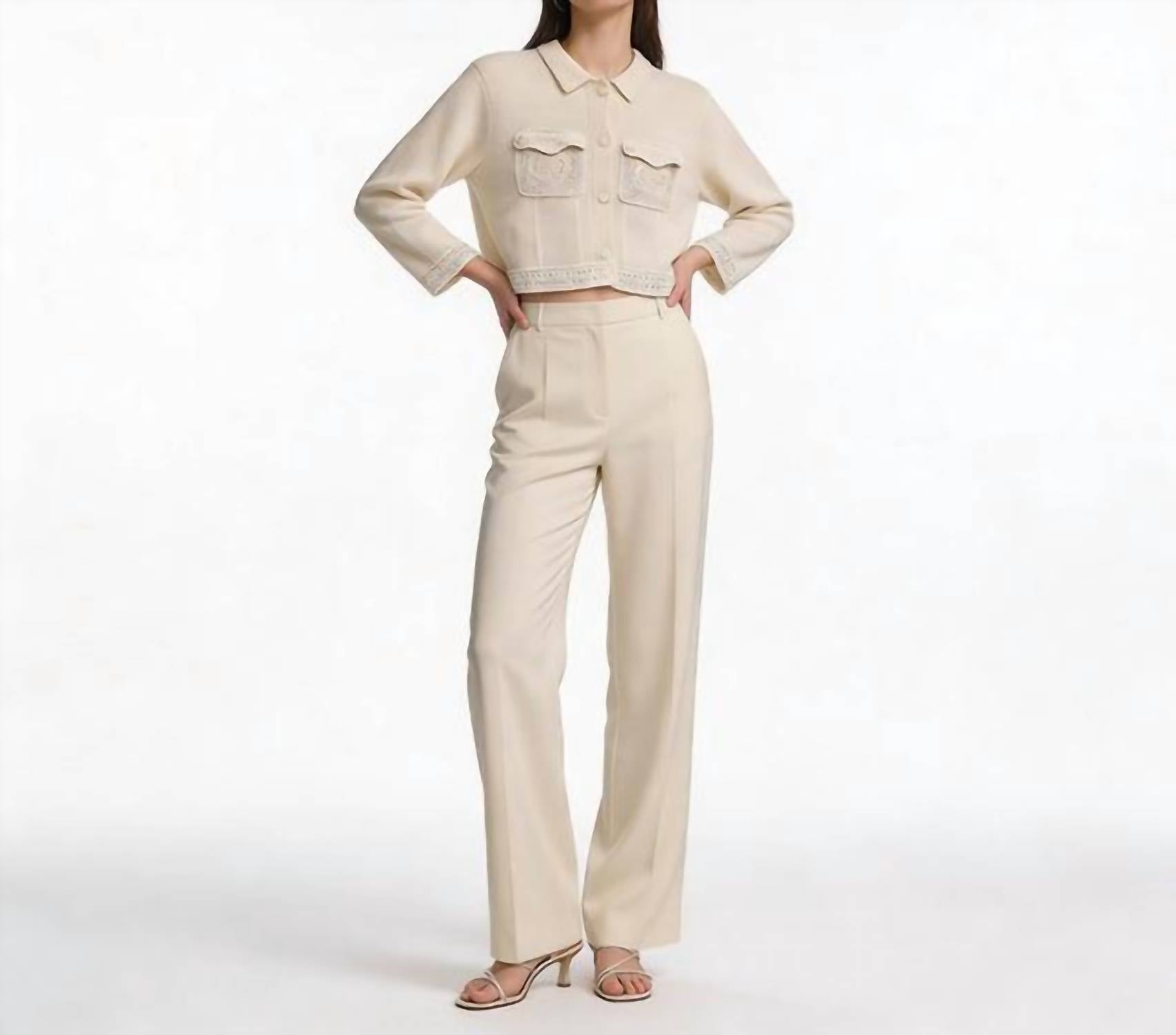 Kujten The Xenia Jacket in ecru - women's jacket - detail view