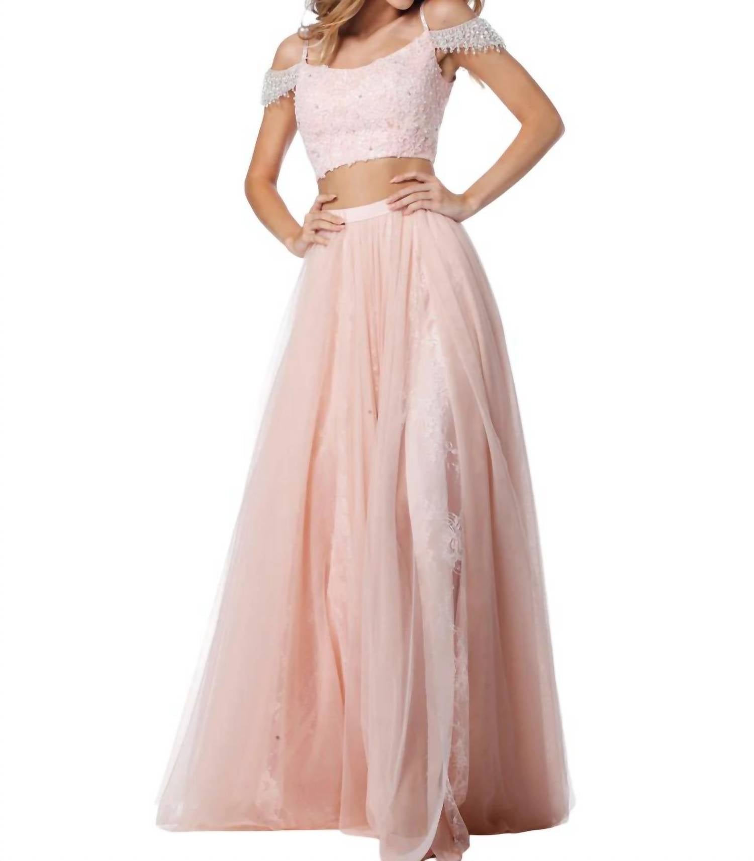 Sherri Hill - Beaded Shoulder Strap Prom Dress