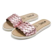 Oldsoles - Girl's Puff Leather Slides