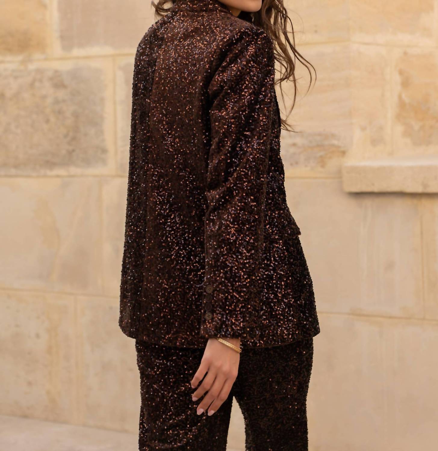 Attentif - Straight Cut Sequin Blazer