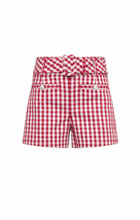 Cinq A Sept - Mini Gingham Denim Allie Shorts