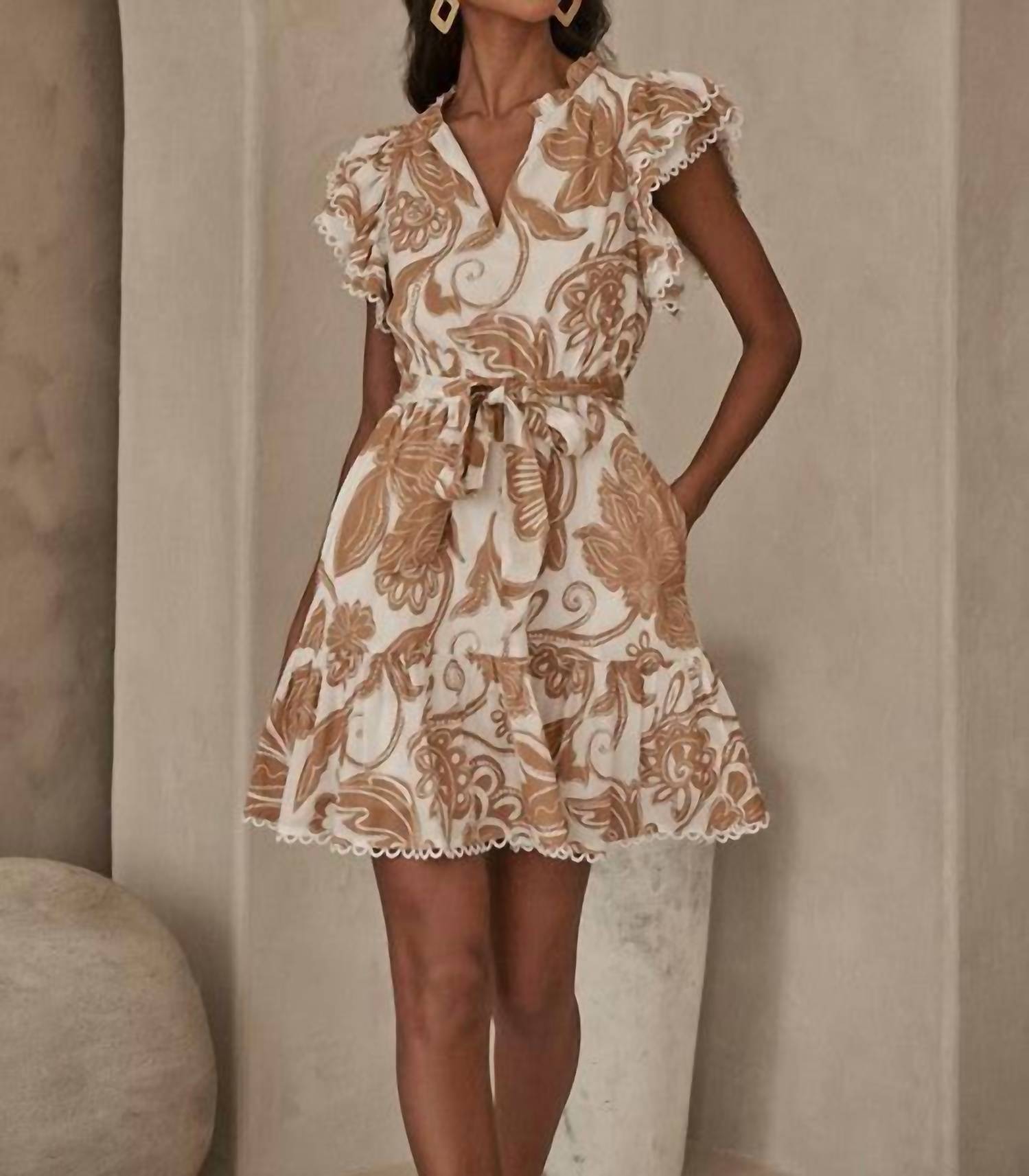 Sugarlips - Nadya Floral Erin’s Ruffle Mini Dress