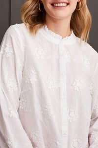 Tribal - Floral Applique Long Sleeve Top