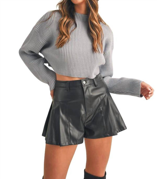 Mable - Fenne Long Sleeve Ribbed Crop Sweater