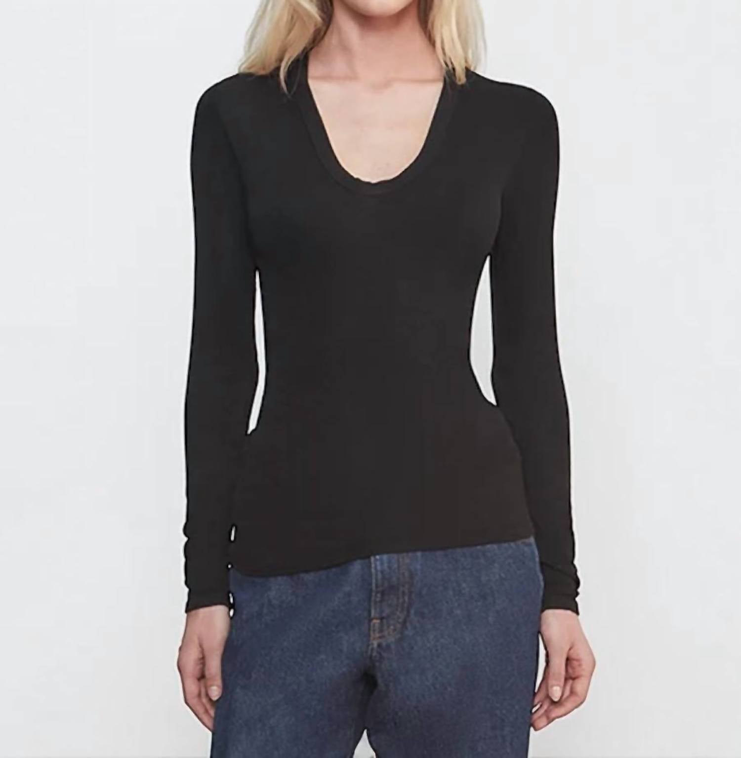 Enza Costa - Rib Bold Longsleeve U Top