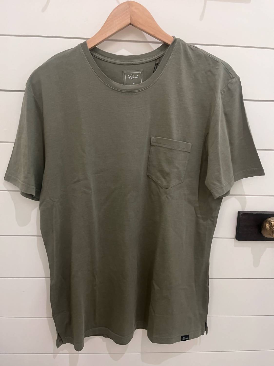 Rails Johnny T-shirt in olive - men's t-shirt - view 6