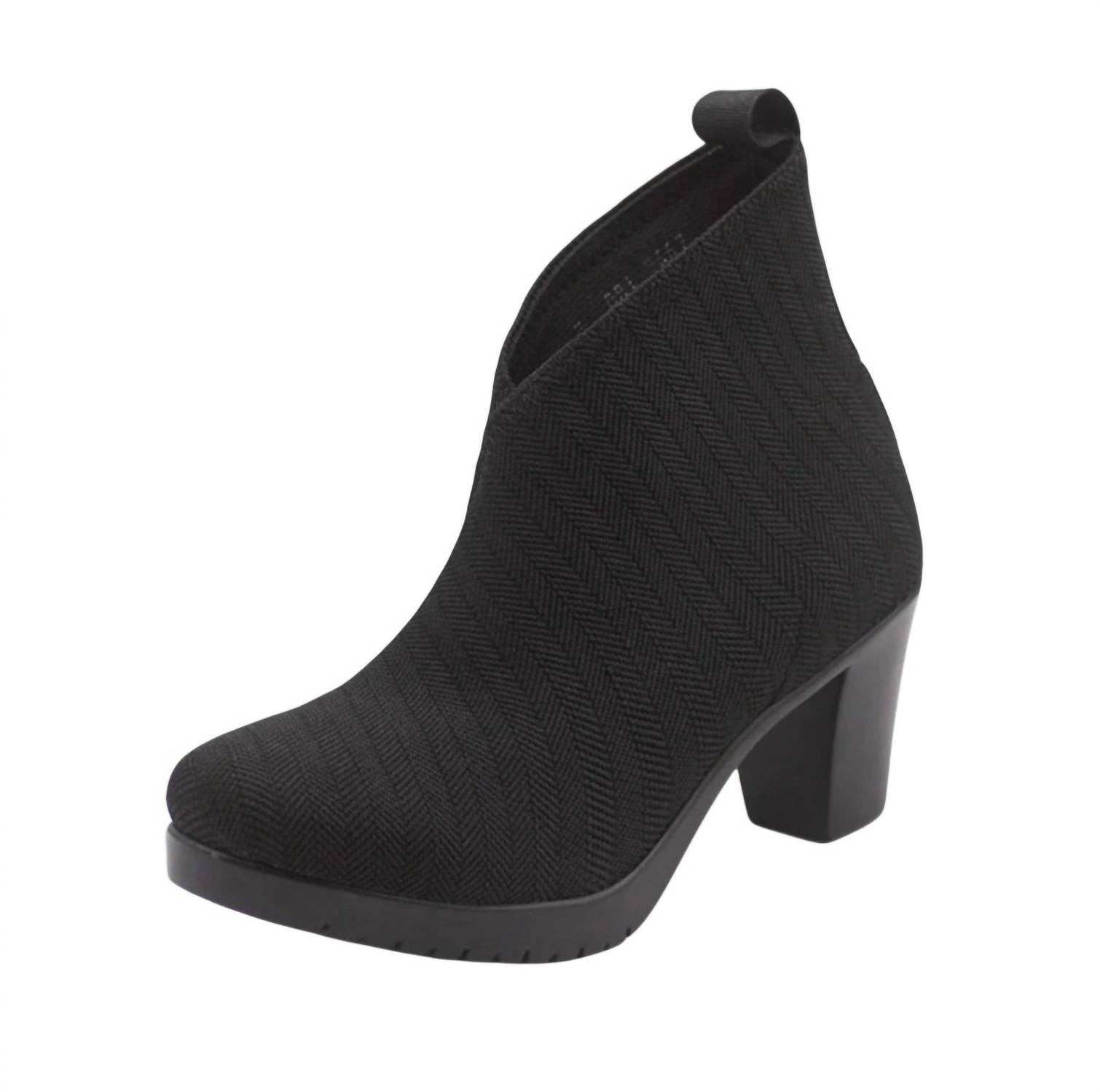 CHARLESTON SHOE CO. Women's Woven Barcelona Boots in black - women's shoe