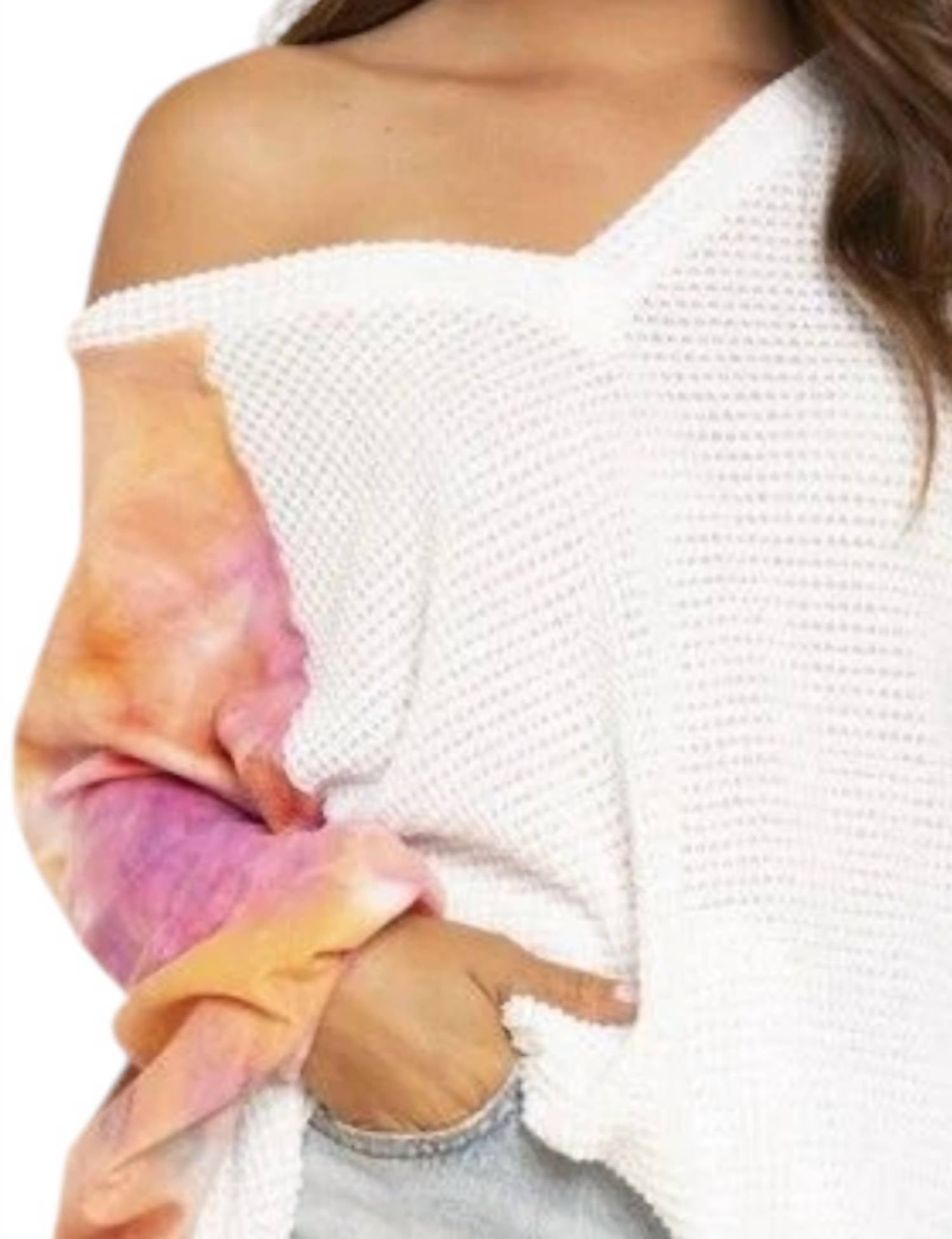 Blue Buttercup - Tie Dye Puff Sleeve Top