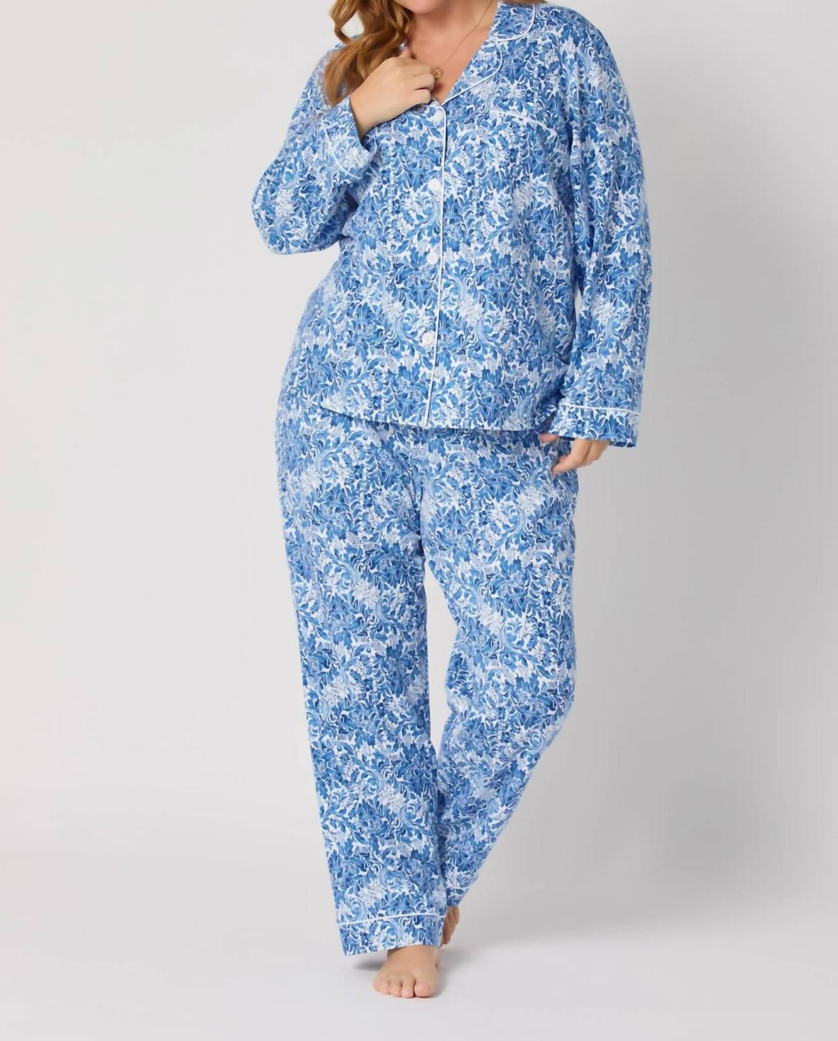 Bedhead Pjs - Long Sleeve Classic Stretch Jersey Pajama Set - Plus