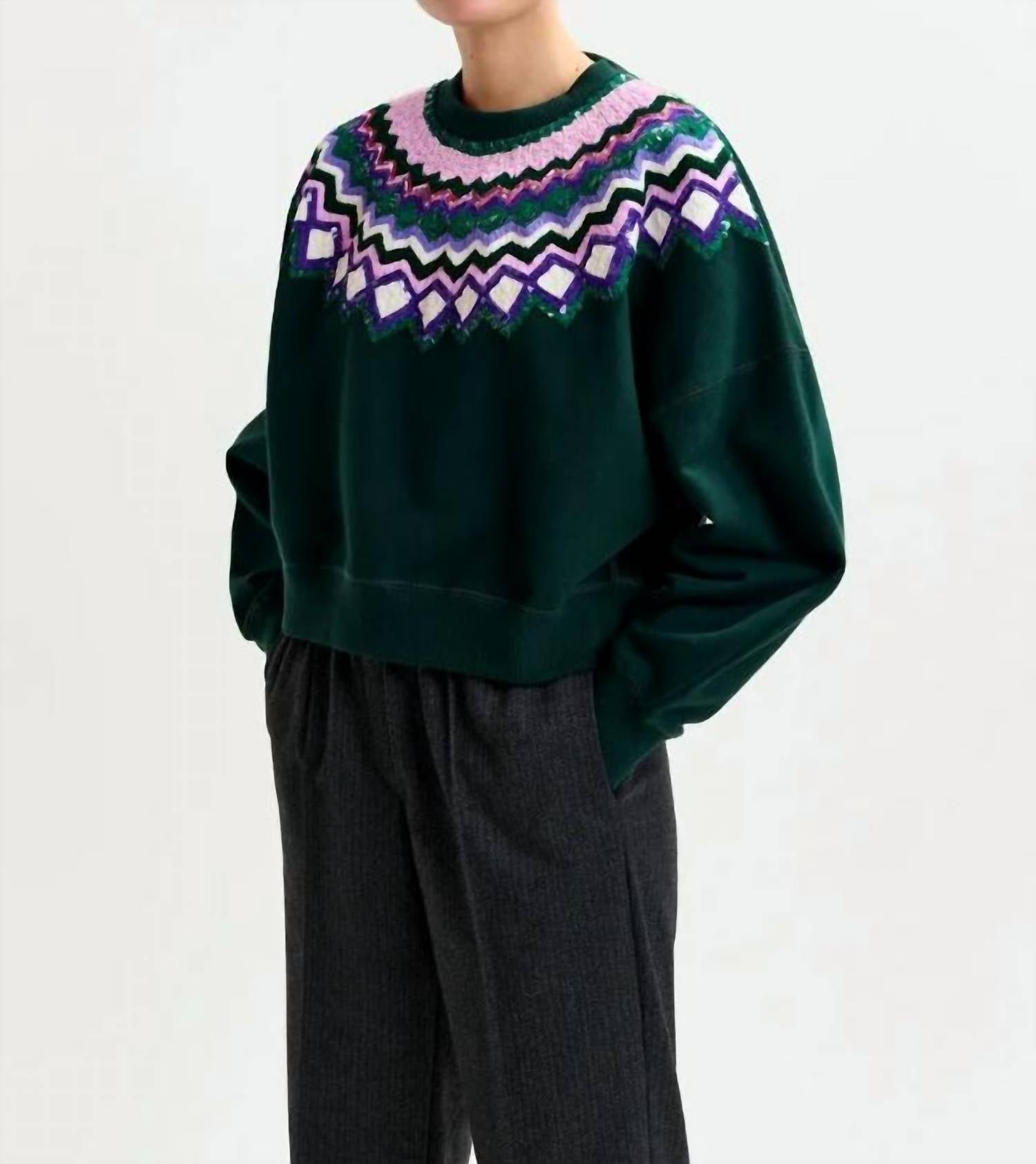 Essentiel Antwerp - Cotton Sequin Embellishments Sweatshirt
