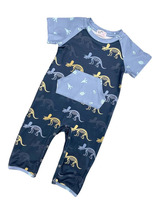 Pete + Lucy - Baby's Dino Bones Romper