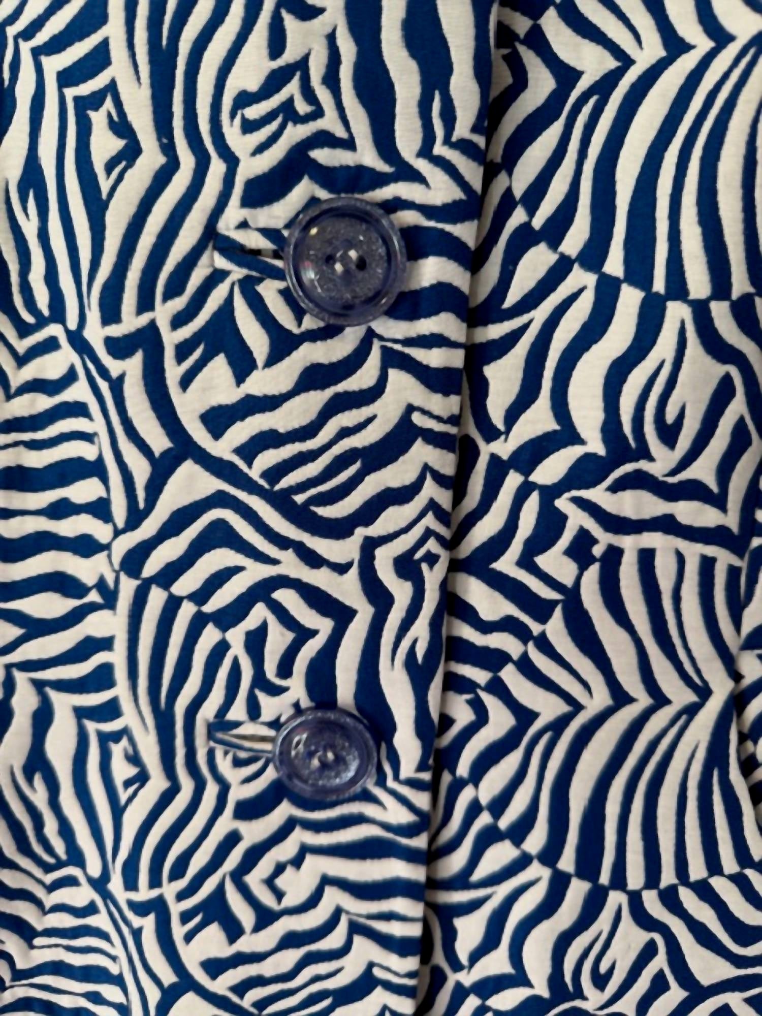 600 West Women's Tidal Wave Jacket in royal and white - women's shirt - alternate view