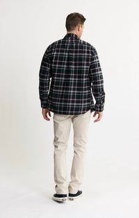 JACHS NEW YORK Brawny Flannel Shirt & Thermal Long Sleeve Tee - 2-pack in black plaid brawny - men's shirt - view 4