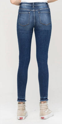 Vervet By Flying Monkey - Distressed Mid Rise Frayed Hem Jean