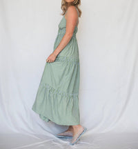 Meet Me In Santorini - Sleeveless Maxi Dress
