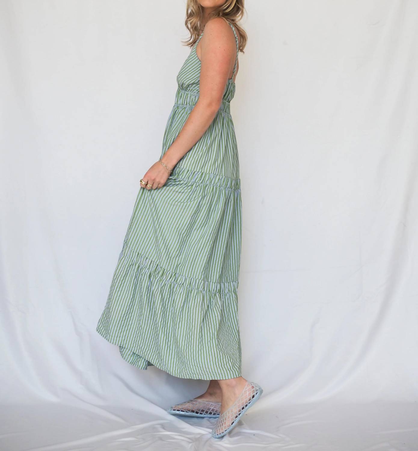 Meet Me In Santorini - Sleeveless Maxi Dress