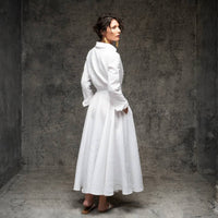 Maison Zoulias - Stella Linen Shirt Midi Dress