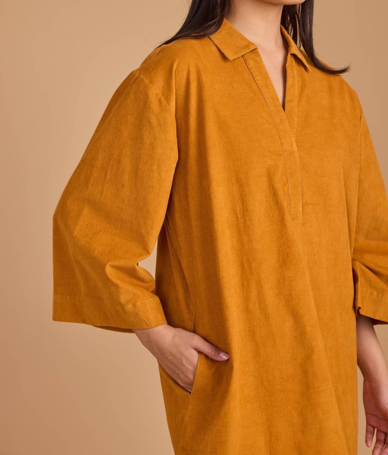 Double A Colette Mini Dress in amber cord - women's dress - view 7
