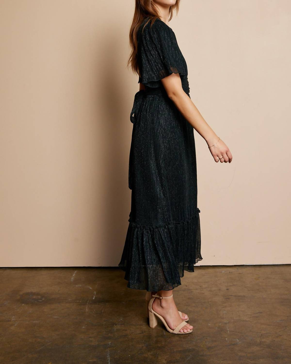 Celadon - Luxe Crinkle Dress