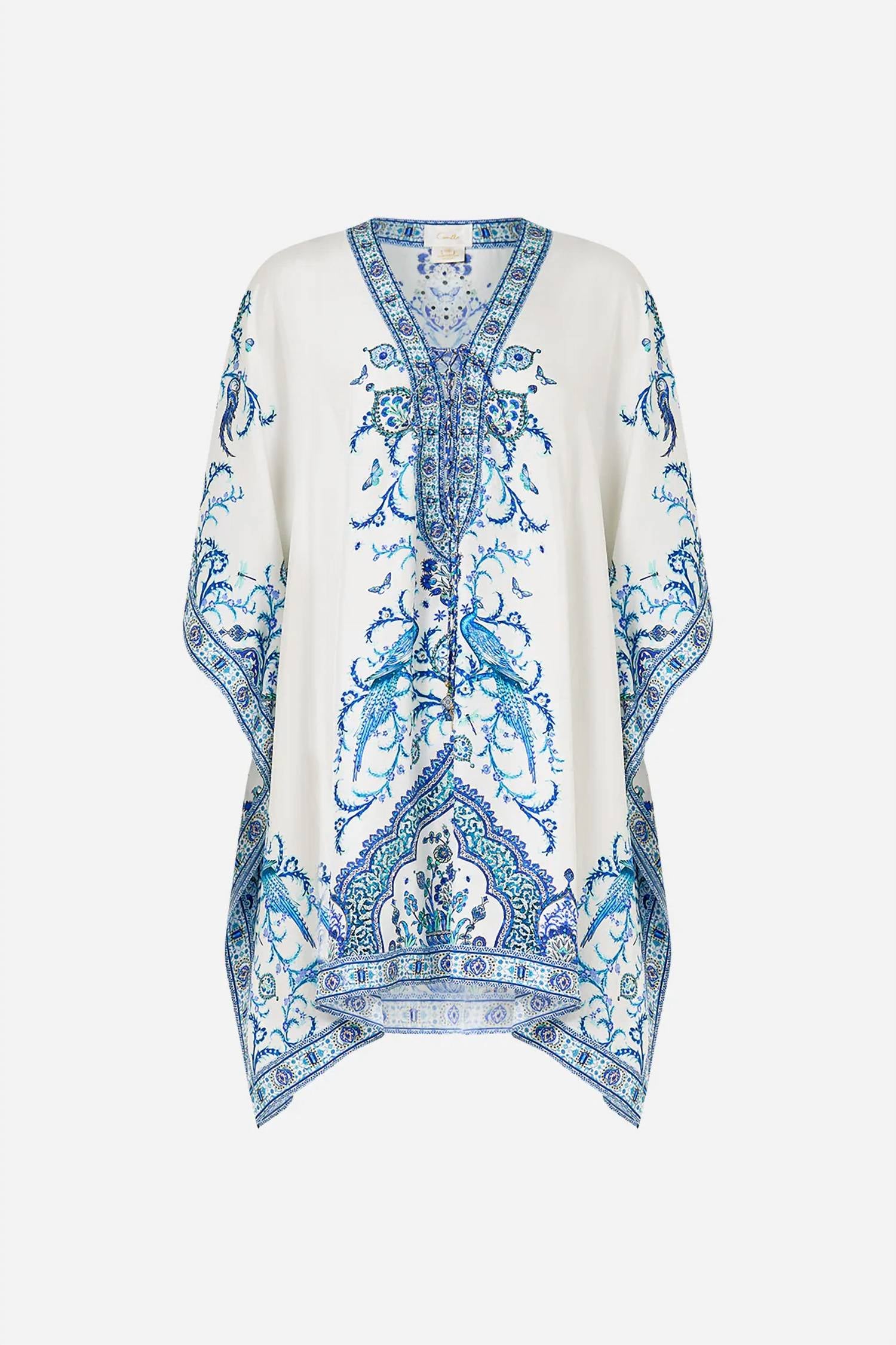 Camilla - Short Lace Up Kaftan Top