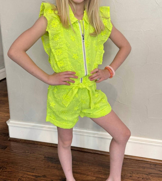 Mia - Tween Girl's Eyelet Romper