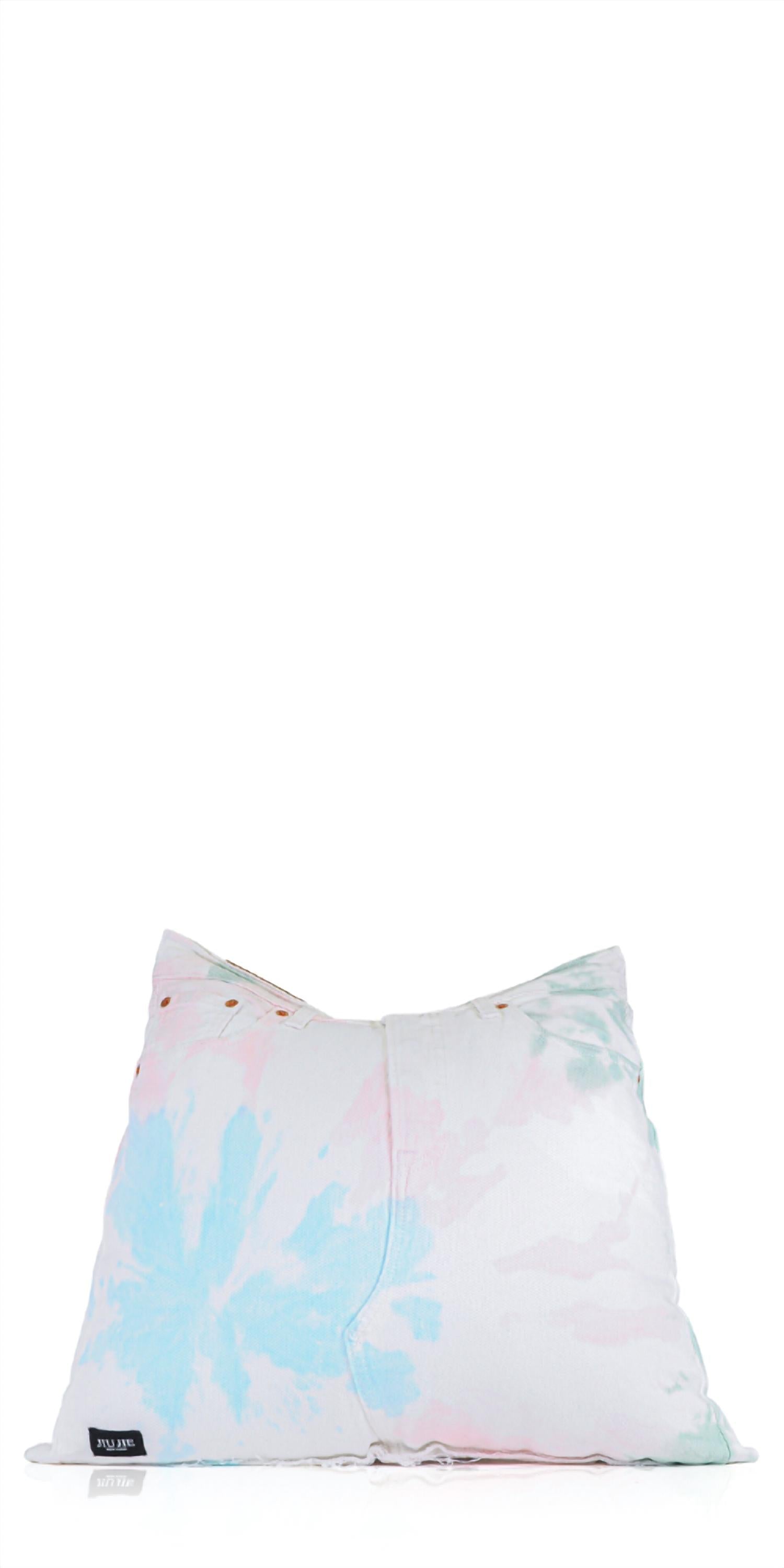 Jiu Jie Decor - Square Tie Dye Denim Pillow