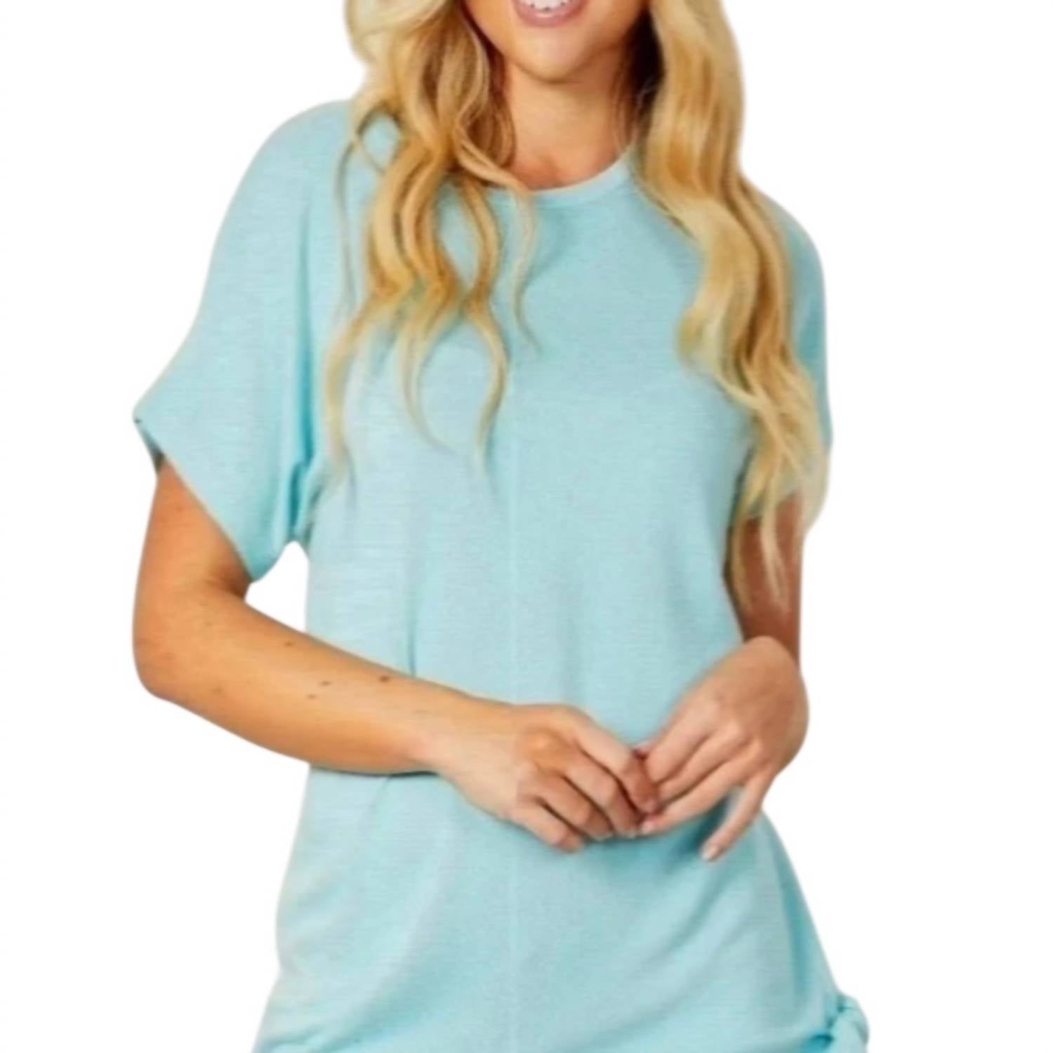 French Kyss - Side-Tie Crew Neck Top