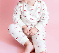 PINK CHICKEN Jax Jogger Set in mini santa - kids' sleepwear - detail view