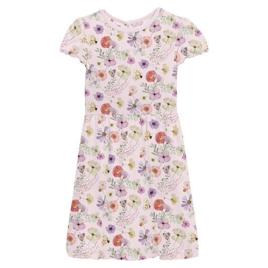 Kickee - Baby Girl's Flutter Sleeve Twirl Dress