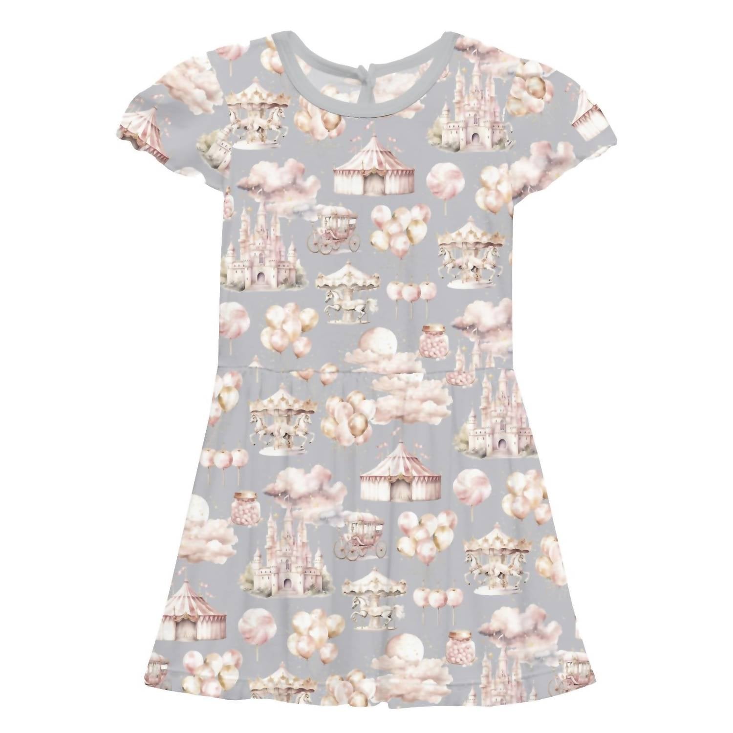 Kickee - Girls' Flutter Sleeve Twirl Dress