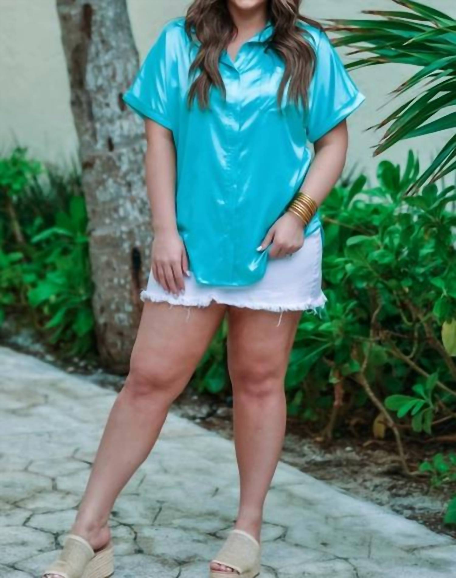 Jess Lea - Danica Short Sleeve Button Up Top