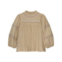 summum Women's Cotton Voile Top in alpaca - women's blouse