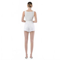 Lovervet - Super High Rise Frayed Denim Shorts
