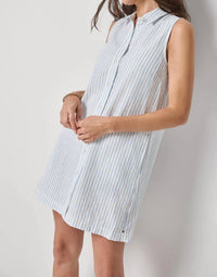 Lilla P - Striped Button Down Mini Dress