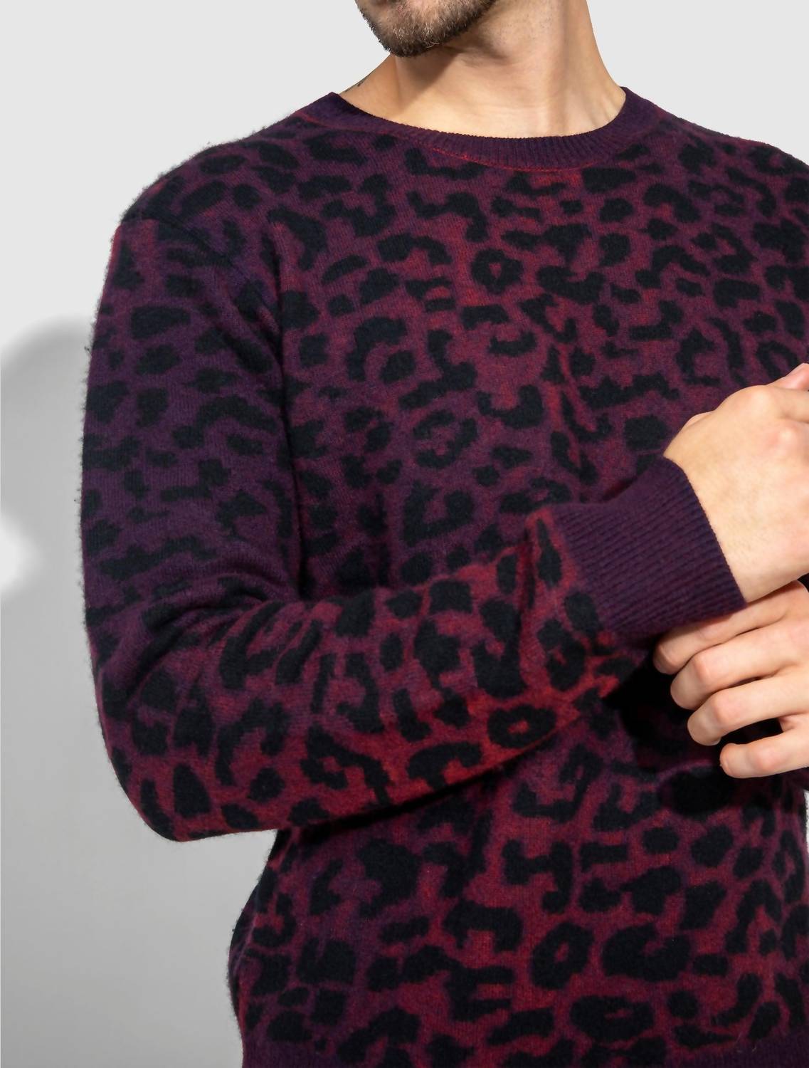 Monfrere Jalen Sweater in vintage leopard - men's sweater - view 4