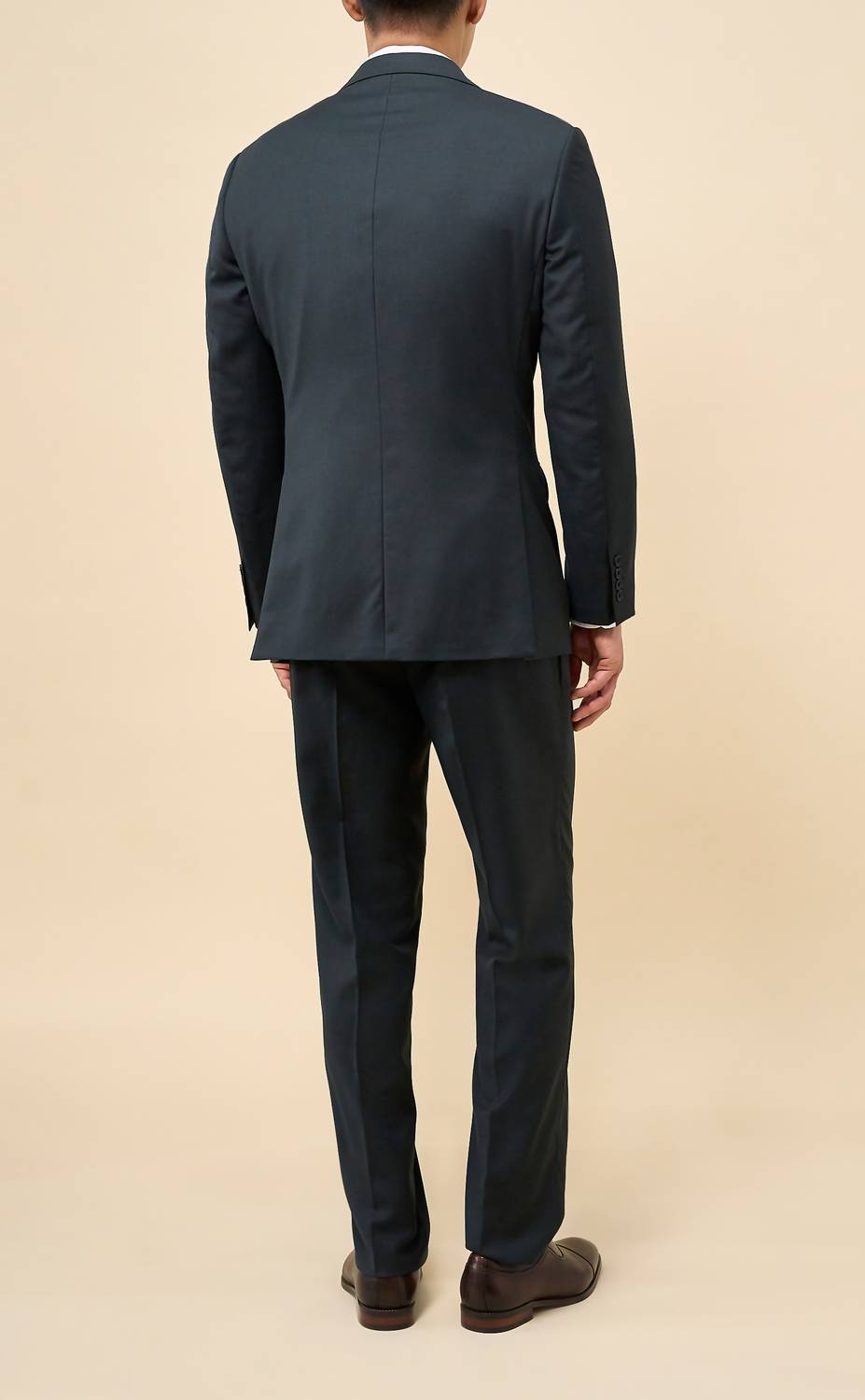SPIER & MACKAY Rowe And Taylor Merino Wool Suit Jacket in dark green - men's jacket - view 4