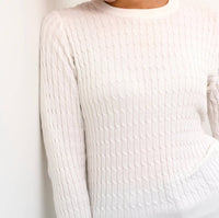 Kaffe - Kasilla Cable Knit Regular Fit Pullover Sweater
