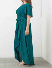 Polagram - Woven Texture Dress -PLUS