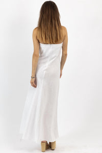 Olivaceous - Jasper Linen Strapless Dress