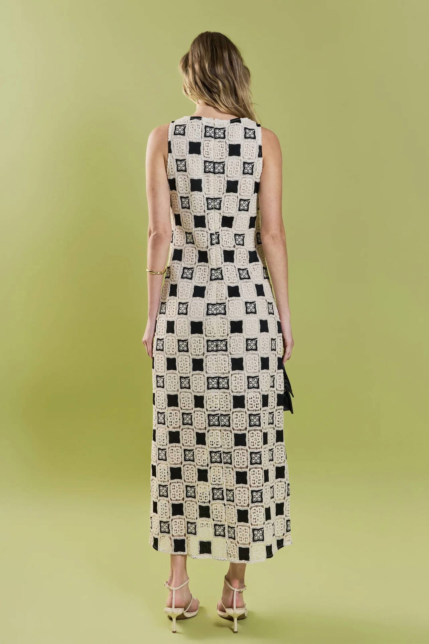 English Factory - Crochet Patchwork Sleeveless Dress