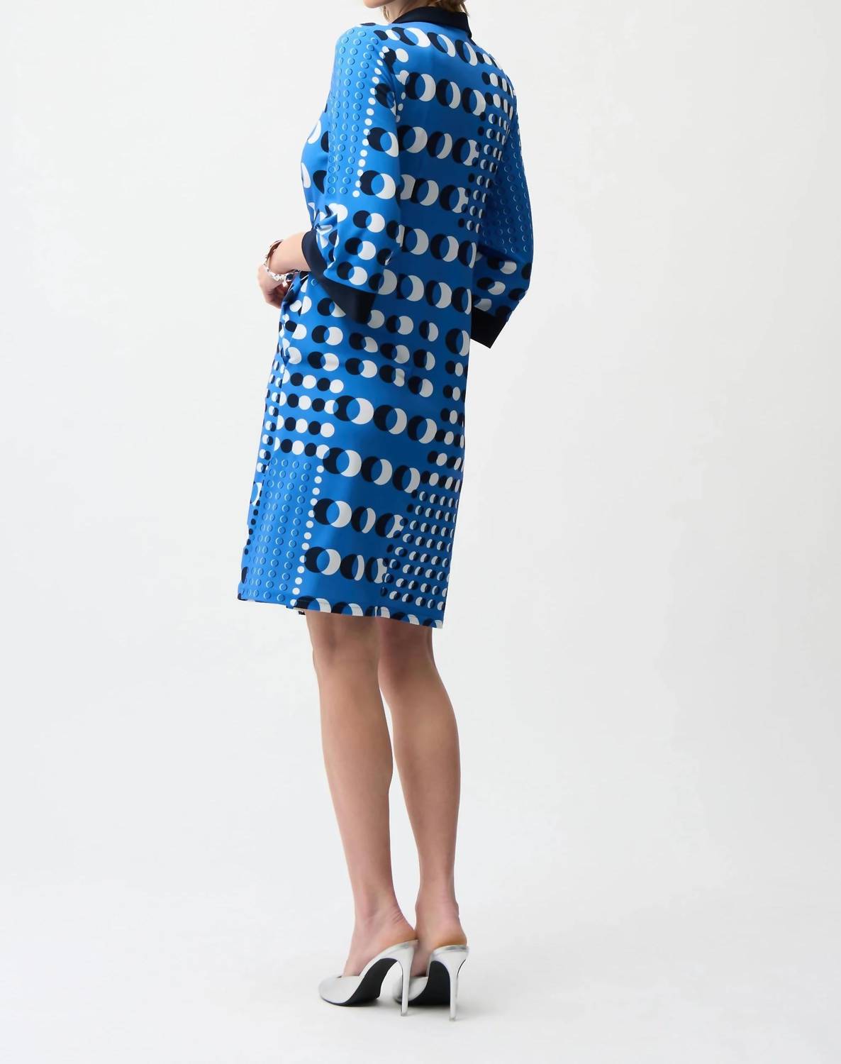 Joseph Ribkoff - Polka Dot 3/4 Sleeve Shirt Dress